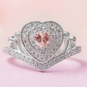 Princess Crown / Tiara Ring, real 925 Sterling Silver Charmed Aroma